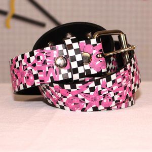 Black and white checkered belt